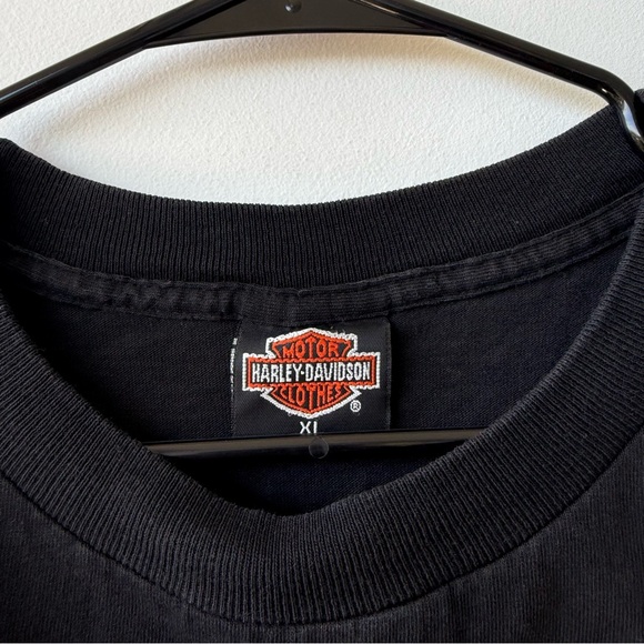 Black Graphic T-Shirt with Eagle Design - Picture 4 of 4